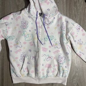 Care Bears Hoodie - White with Pastel Print